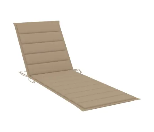 Sauļošanās Zvilnis, Bēšs Matracis, Impregnēta Priede Vidaxl