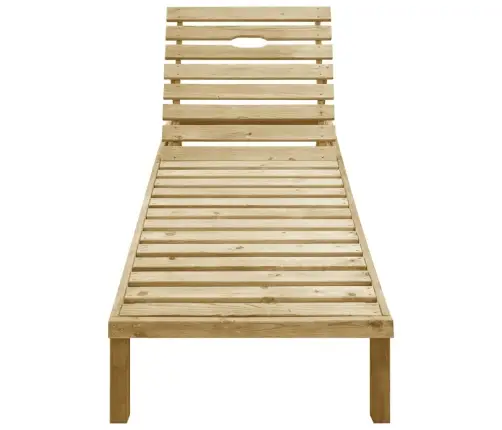 Sauļošanās Zvilnis, Koši Zils Matracis, Impregnēta Priede Vidaxl