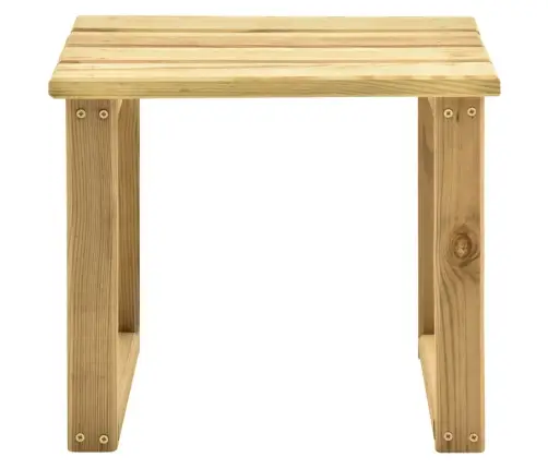 Sodo Saulės Gultas Su Staliuku Ir Čiužinuku, Impregnuota Pušis