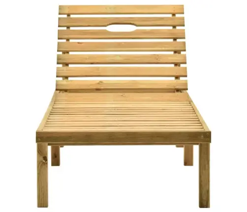 Saulės Gultas Su Karališku Mėlynu Čiužinuku, Impregnuota Pušis