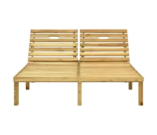 Divvietīgs Sauļošanās Zvilnis, Krēmkrāsas Matrači, Priede Vidaxl