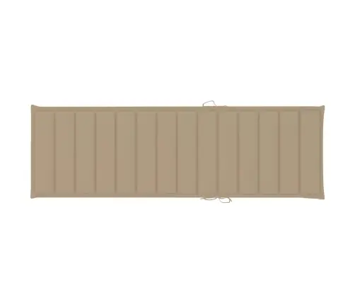 Kahekohaline Päevitustool, Beežid Padjad, Immutatud Mänd Kahekohaline Päevitustool, Beežid Padjad, Immutatud Mänd