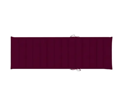 Divvietīgs Sauļošanās Zvilnis, Vīnsarkani Matrači, Priedes Koks Vidaxl