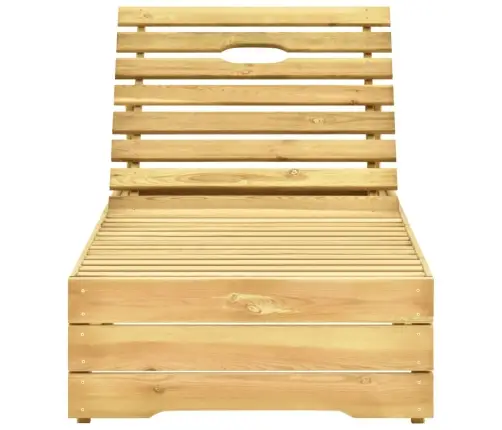 Sauļošanās Zvilnis, Pelēkbrūns Matracis, Impregnēta Priede Vidaxl