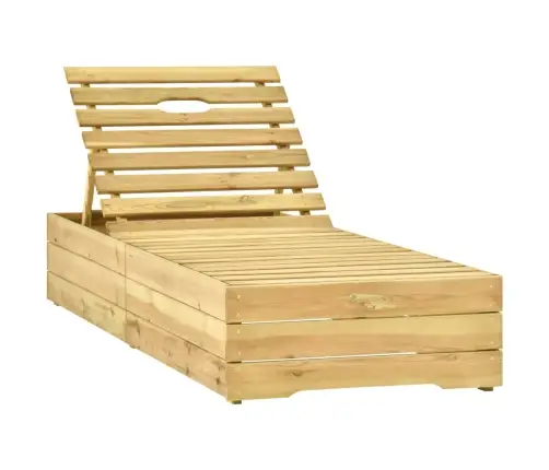 Sauļošanās Zvilnis, Matracis Ar Četrstūriem, Impregnēta Priede Vidaxl