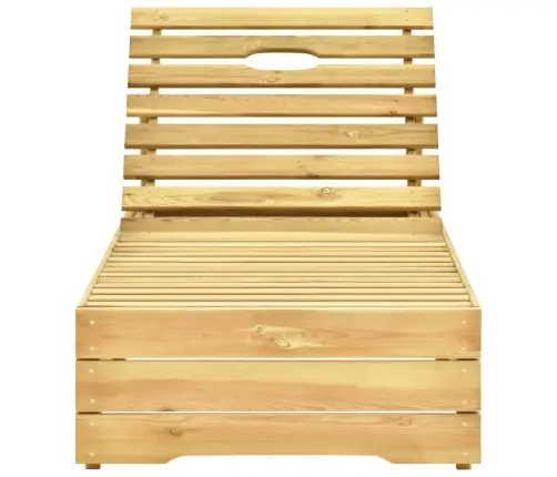 Sauļošanās Zvilnis, Matracis Ar Četrstūriem, Impregnēta Priede Vidaxl