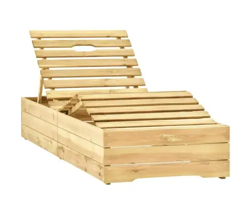 Aia Päevitustool Laua Ja Istmepadjaga, Immutatud Männipuit