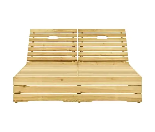 Divvietīgs Sauļošanās Zvilnis, Pelēkbrūni Matrači, Priede Vidaxl