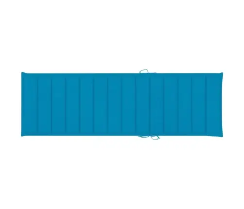 Dvivietis Saulės Gultas Su Mėlynais Čiužinukais, Pušies Mediena