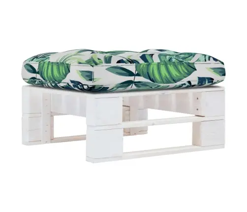 Sodo Otomanė Iš Paletės, Baltai Impregnuota Pušies Mediena