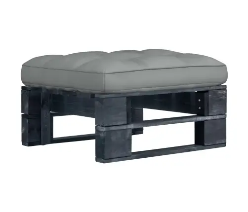 Sodo Otomanė Iš Paletės, Juodai Impregnuota Pušies Mediena