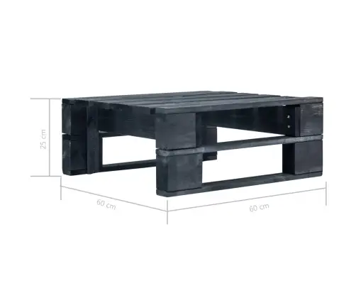 Sodo Otomanė Iš Paletės, Juodai Impregnuota Pušies Mediena