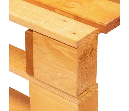 Sodo Otomanė Iš Paletės, Medaus Ruda Spalva Impregnuota Pušis