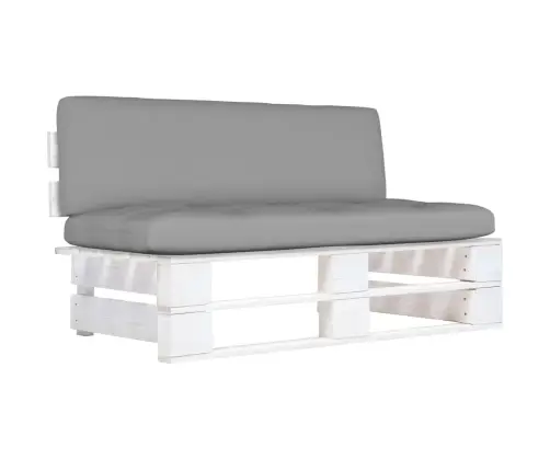 Vidurinė Sodo Sofos Dalis Iš Palečių, Baltai Impregnuota Pušis