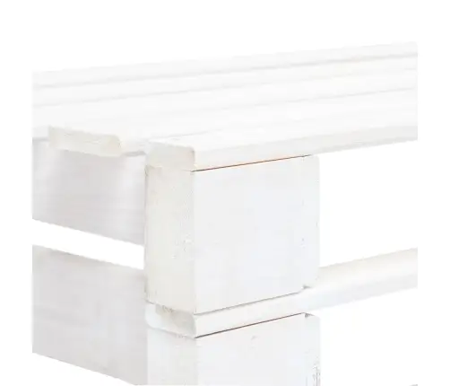 Vidējais Dārza Palešu Dīvāns, Balts, Impregnēts Priedes Koks Vidaxl