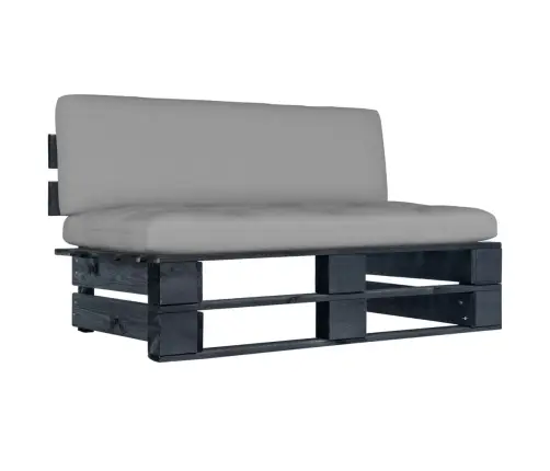 Vidurinė Sodo Sofos Dalis Iš Palečių, Juodai Impregnuota Pušis