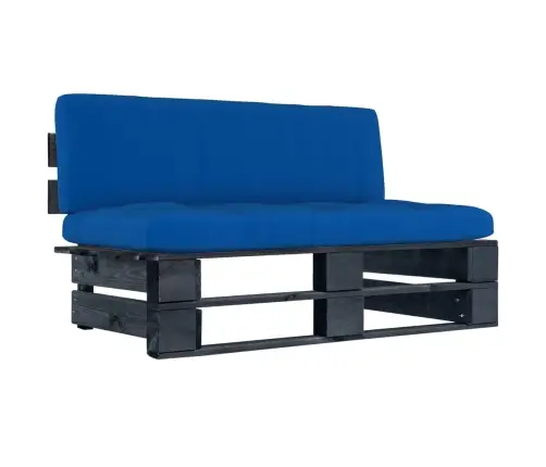 Vidurinė Sodo Sofos Dalis Iš Palečių, Juodai Impregnuota Pušis