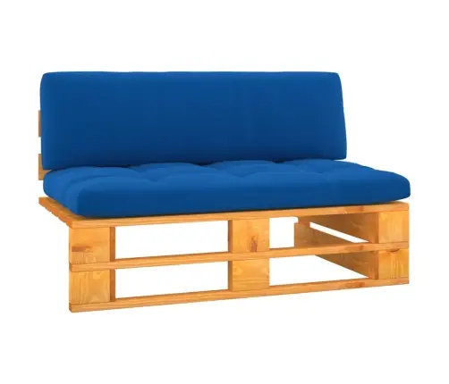 Vidurinė Sodo Sofos Dalis Iš Palečių, Rudai Impregnuota Pušis Vidurinė Sodo Sofos Dalis Iš Palečių, Rudai Impregnuota Pušis