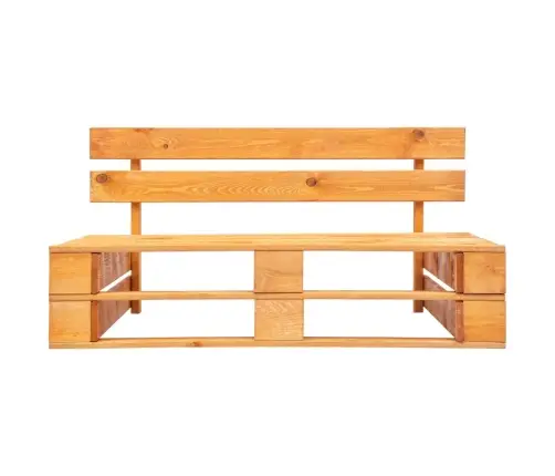 Vidurinė Sodo Sofos Dalis Iš Palečių, Rudai Impregnuota Pušis Vidurinė Sodo Sofos Dalis Iš Palečių, Rudai Impregnuota Pušis