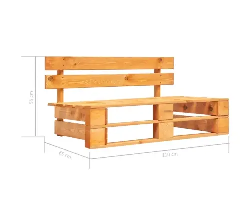 Vidējais Dārza Palešu Dīvāns, Medus Brūns, Impregnēta Priede Vidaxl