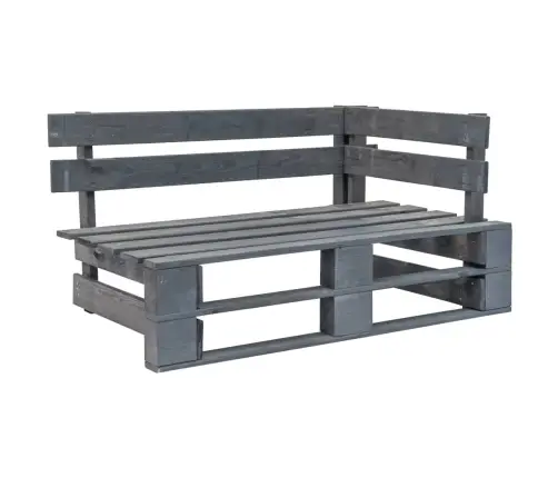 Dārza Palešu Stūra Dīvāns, Pelēks, Impregnēts Priedes Koks Vidaxl