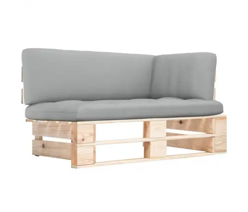 Kampinė Sodo Sofos Dalis Iš Palečių, Impregnuota Pušies Mediena
