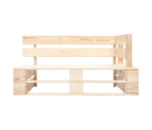 Kampinė Sodo Sofos Dalis Iš Palečių, Impregnuota Pušies Mediena