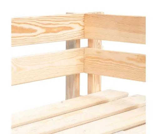 Kampinė Sodo Sofos Dalis Iš Palečių, Impregnuota Pušies Mediena