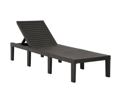 Sauļošanās Zvilnis, Antracītpelēka Plastmasa Vidaxl