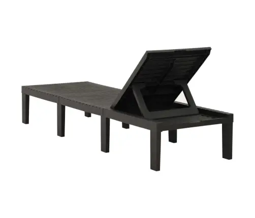 Sauļošanās Zvilnis, Antracītpelēka Plastmasa Vidaxl