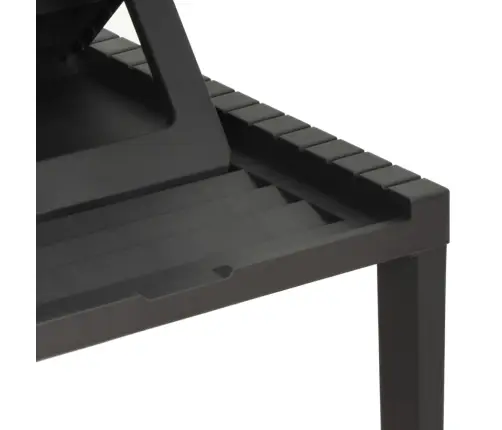 Sauļošanās Zvilnis, Antracītpelēka Plastmasa Vidaxl