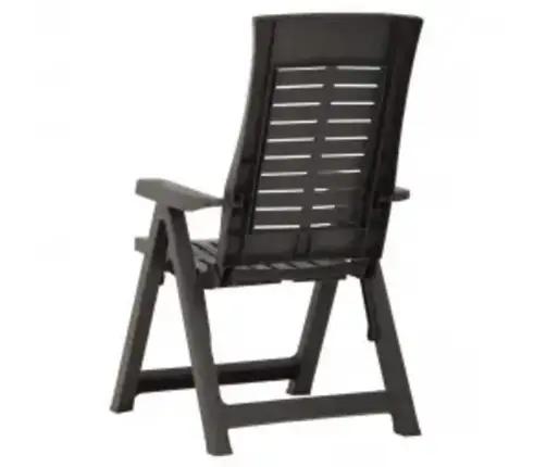 Atgāžami Dārza Krēsli, 2 Gab., Antracītpelēka Plastmasa Vidaxl