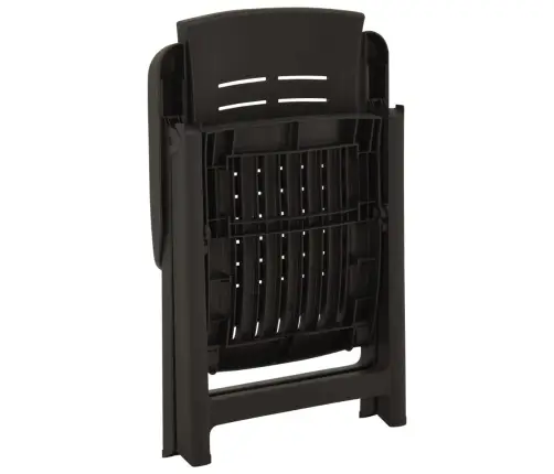 Atgāžami Dārza Krēsli, 2 Gab., Antracītpelēka Plastmasa Vidaxl