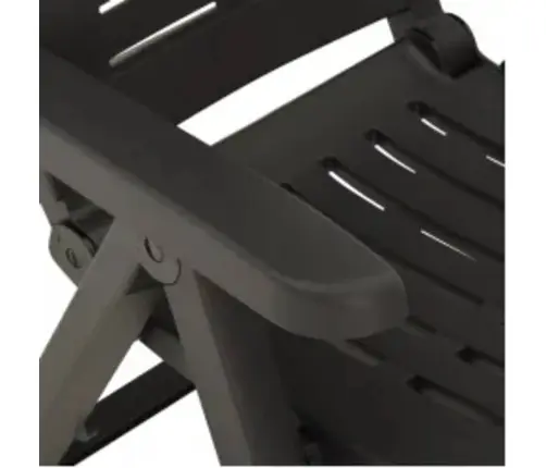 Atgāžami Dārza Krēsli, 2 Gab., Antracītpelēka Plastmasa Vidaxl