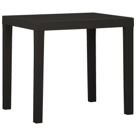 Dārza Galds, Antracītpelēks, 79X65X72 Cm, Plastmasa Vidaxl