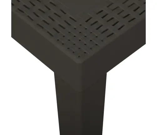 Dārza Galds, Antracītpelēks, 79X65X72 Cm, Plastmasa Vidaxl