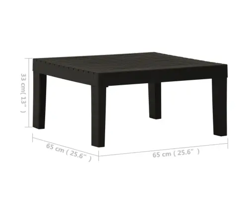 Sodo Poilsio Stalas, Pilkos Spalvos, Plastikas