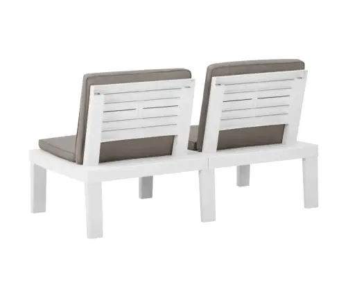 Poilsio Komplektas Su Pagalvėlėmis, 2 Dalių, Baltas, Plastikas