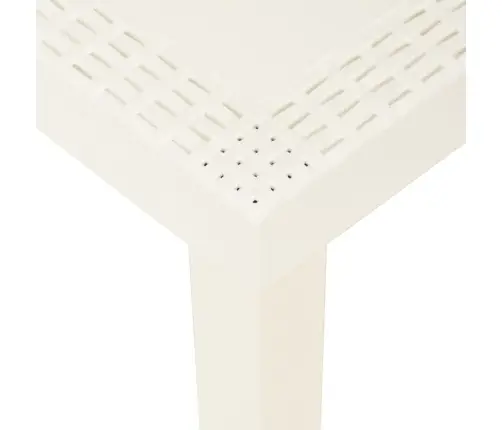 3-Daļīgs Dārza Mēbeļu Komplekts Ar Matračiem, Balta Plastmasa Vidaxl