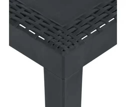 3-Osaline Aiamööbli Komplekt Patjadega, Plast, Hall