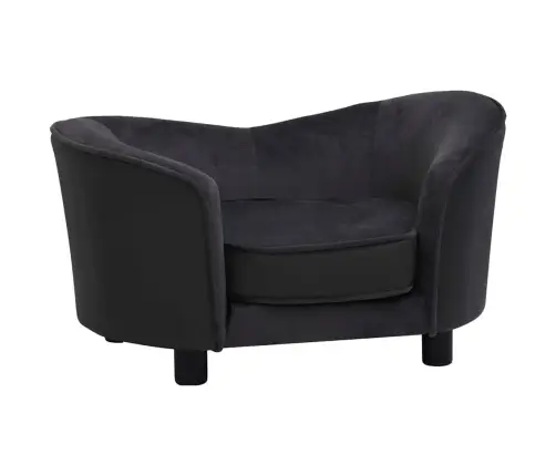 Suņu Dīvāns, Melns, 69X49X40 Cm, Plīšs, Mākslīgā Āda Vidaxl