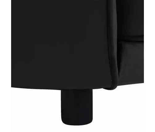 Suņu Dīvāns, Melns, 69X49X40 Cm, Plīšs, Mākslīgā Āda Vidaxl