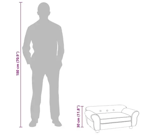 Dīvāns Suņiem, Zils, 72X45X30 Cm, Plīšs Vidaxl