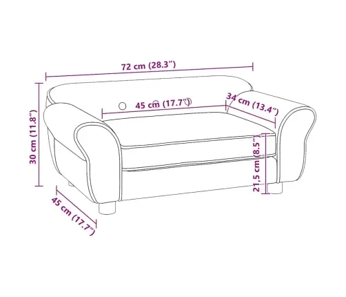 Dīvāns Suņiem, Tirkīzzils, 72X45X30 Cm, Plīšs Vidaxl