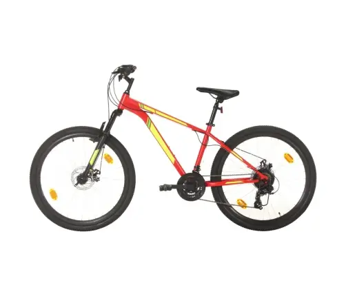 Kalnų Dviratis, Raudonas, 21 Greitis, 27,5 Colių Ratai