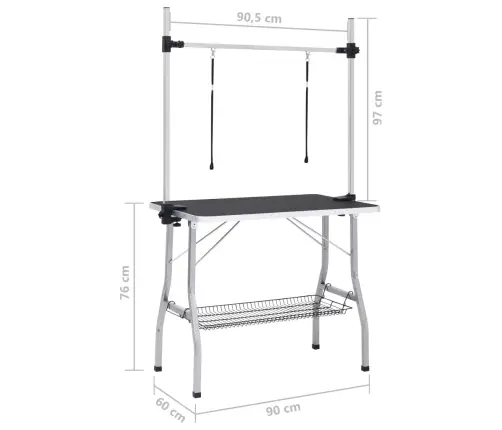 Reguleeritav Koera Pügamise Laud 2 Aasa Ja Korviga