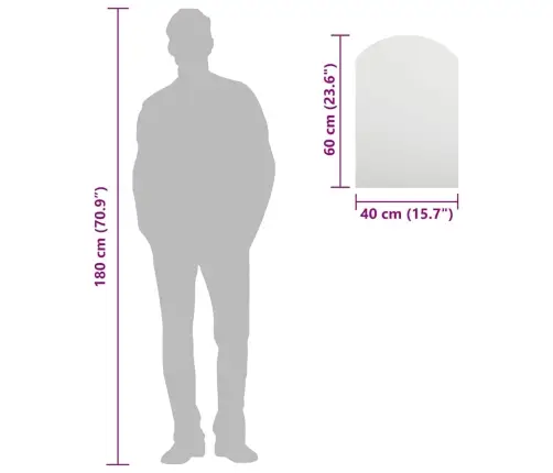 Spogulis, 60X40 Cm, Stikls Vidaxl