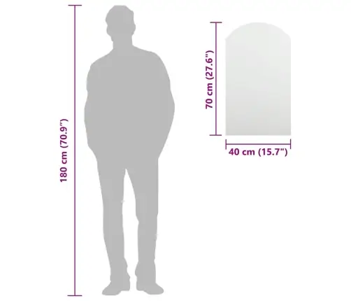 Spogulis, 70X40 Cm, Stikls Vidaxl