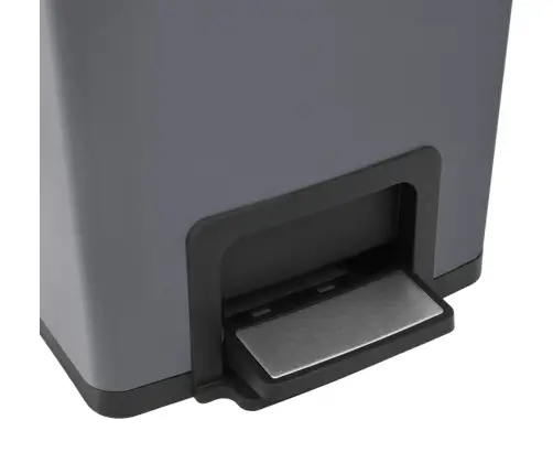 Šiukšliadėžė Su Pedalu, Pilka, Nerūdijantis Plienas, 30L