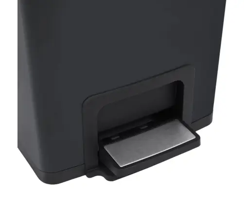 Šiukšliadėžė Su Pedalu, Juoda, Nerūdijantis Plienas, 30L